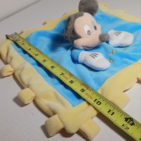 Disney Parks Merch Mickey Mouse Blue & Yellow Baby Lovey Crinkle Soft - Picture 4 of 6